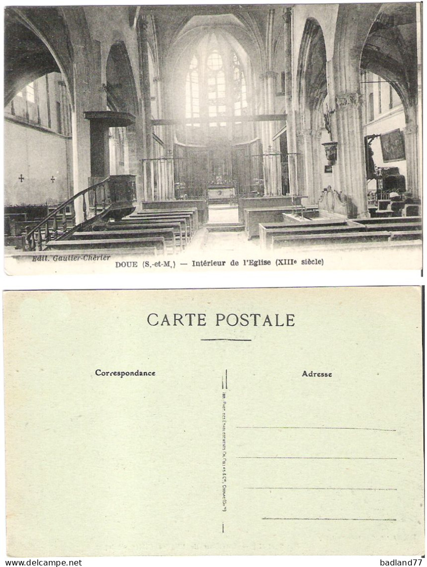 77 - DOUE - Intérieur De L'Eglise - Autres & Non Classés