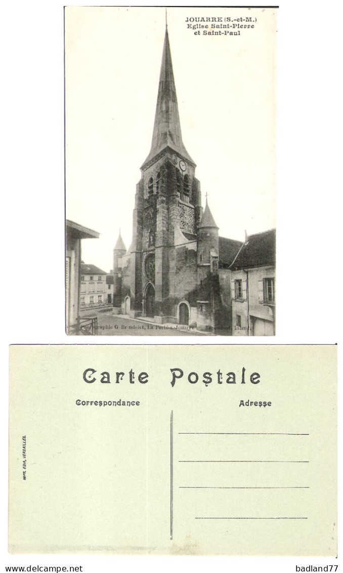 77 - JOUARRE (S.-et-M.) - Eglise Saint-Pierre Et Saint-Paul    (Belle Carte-non Circulée) - Autres & Non Classés