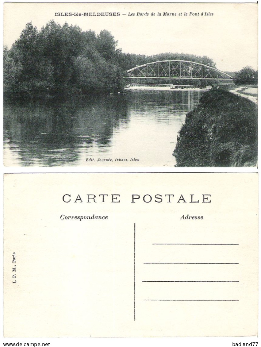 77 - ISLES-LES-MELDEUSES - Les Bords De La Marne Et Le Pont D Isles    (non Circulée) - Autres & Non Classés