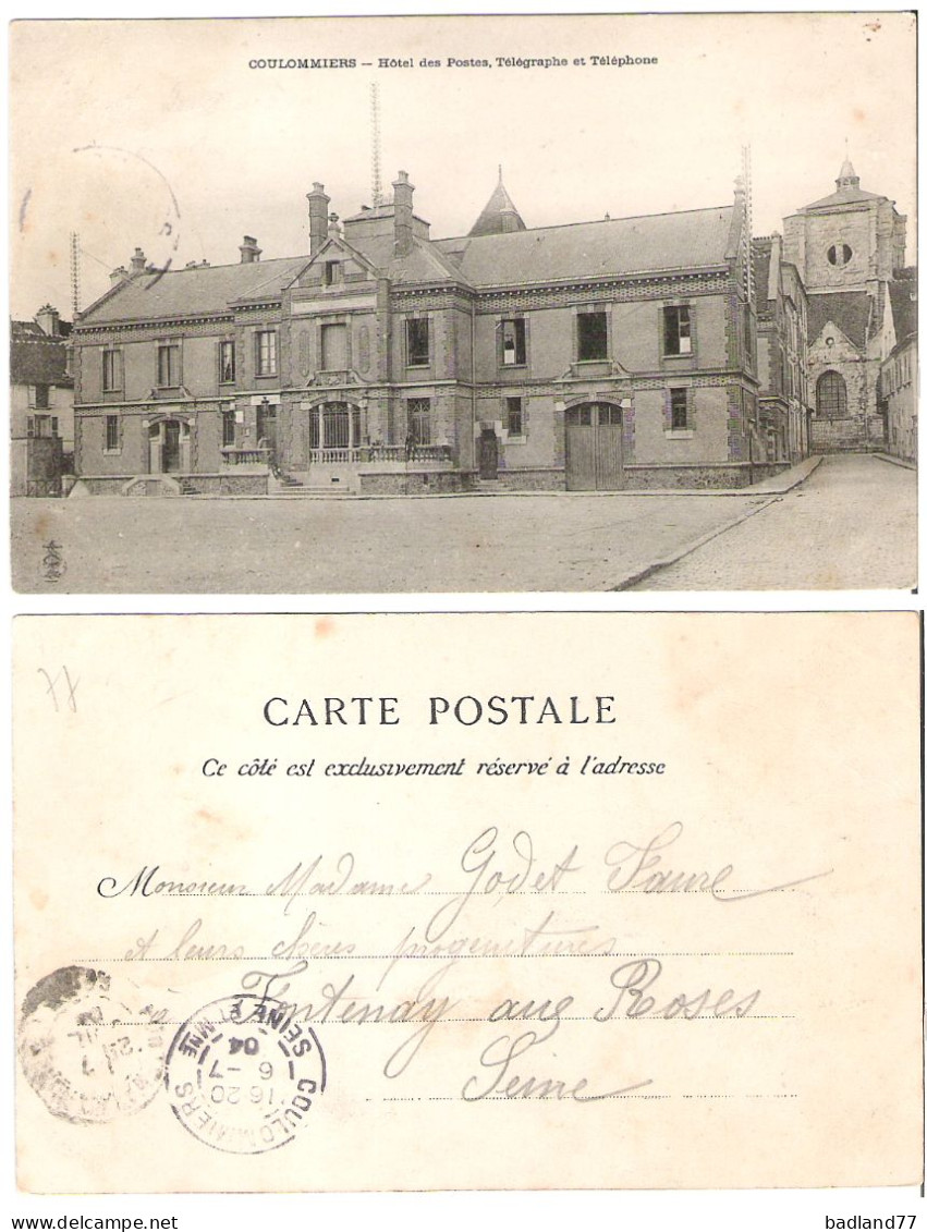 77 - COULOMMIERS - Hôtel Des P.T.T. - Coulommiers