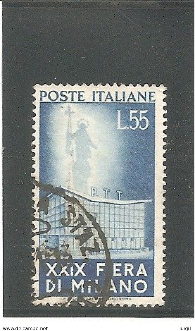 ITALIE - N°596 - 55 Lires Bleu - 29e  Foire De MILAN 1951. Oblitéré. - 1946-60: Oblitérés