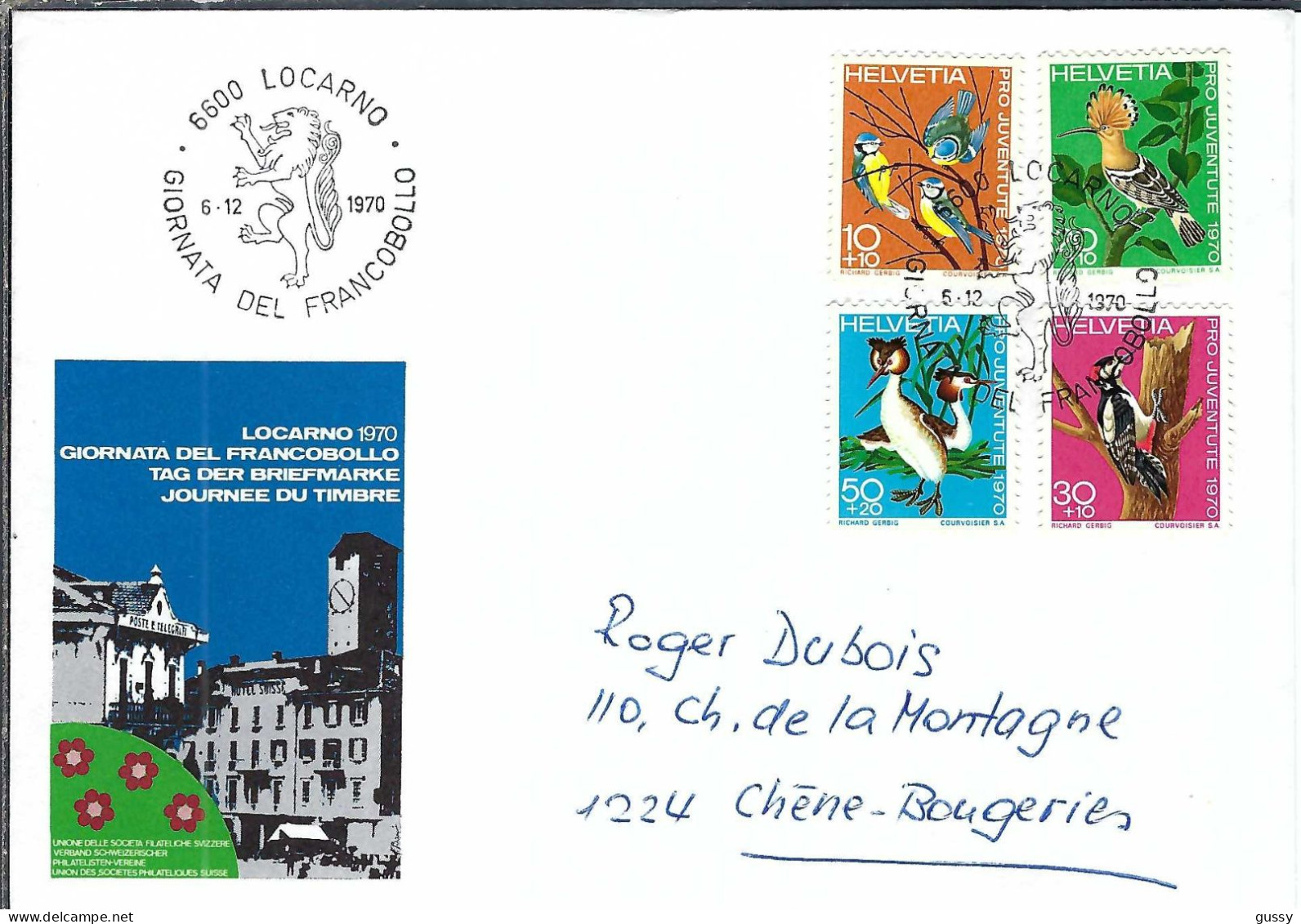 SUISSE Ca. 1970: LSC De Locarno Pour Chêne-Bougeries - Storia Postale