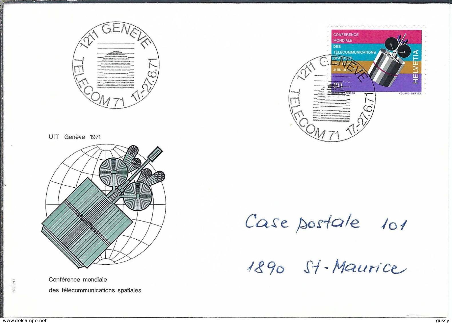 SUISSE Ca. 1971: LSC Ill. De Genève Pour St Maurice - Cartas & Documentos