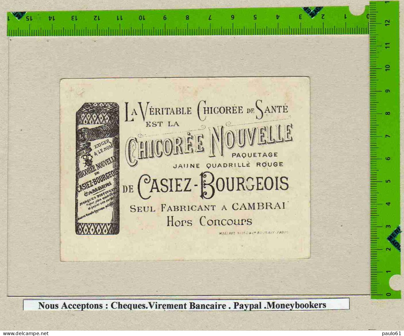 CAMBRAI .Chicorée  CASIEZ   Bourgeois  : Les Gemeaux Et Castor Et Pollux  (Code 238 / 6183 ) - Cambrai