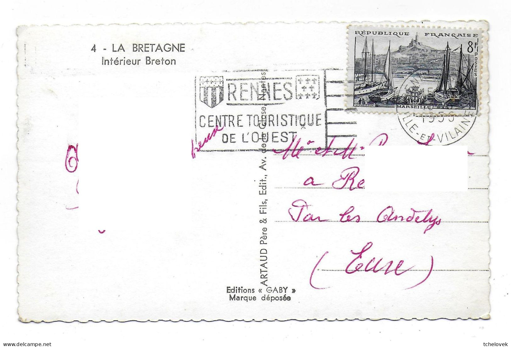 0 Regions. Bretagne. 2 Cp. (8) Interieur Breton 1965 & (9) Autour Des Lits-Clos 1930 - Bretagne