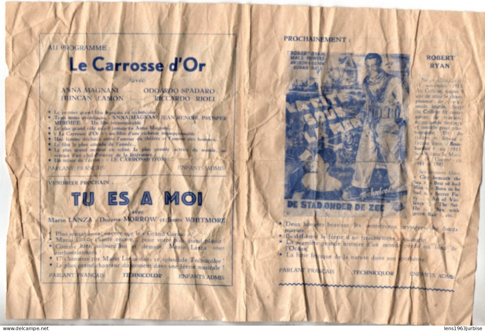 Cine Rio , Etterbeek , Chaussée De Wavre , 305 , Programme ( 1952 - 1953 ?? ) - Programmes