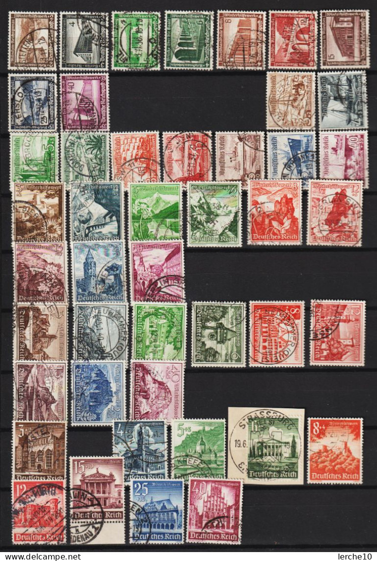 WHW 1936, 1937, 1938, 1939, 1940 MiNr. 634-642, 651-659, 675-683, 730-738, 751-759 Gestempelt, Komplett  (0319) - Oblitérés