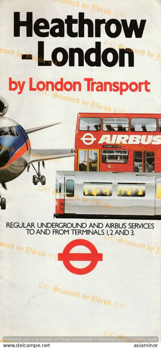 Heathrow - London By London Transport. Original. English. Brochure. 1970/80 [15x20 Cm.] * - Advertising