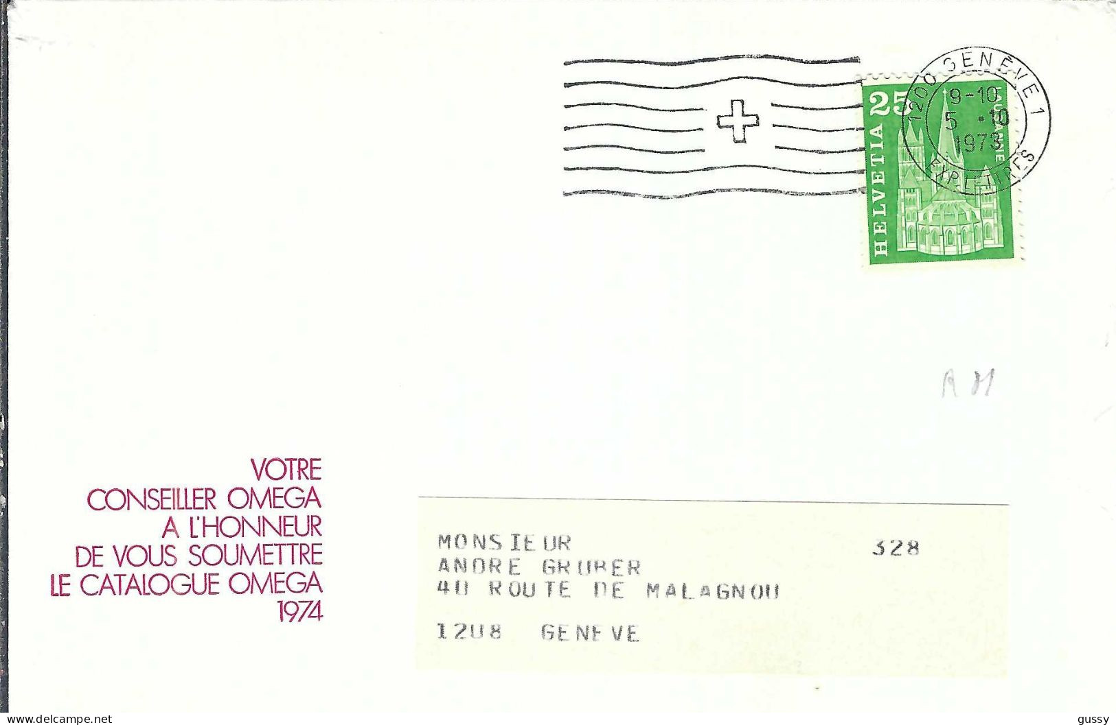 SUISSE Ca. 1973: LSC De Genève Pour Genève - FDC