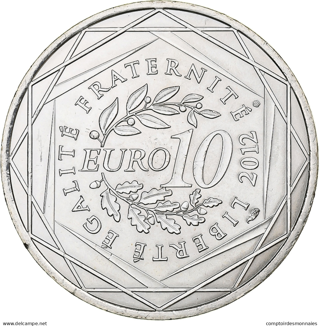 France, 10 Euro, Mayotte, 2012, MDP, Argent, SPL - France