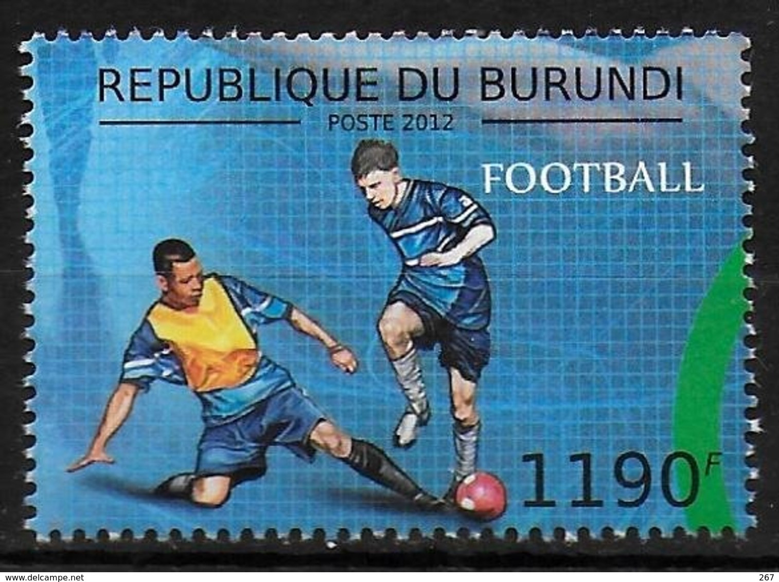 BURUNDI   N° 1633  * *    Jo 2012 Football Soccer Fussball - Ongebruikt