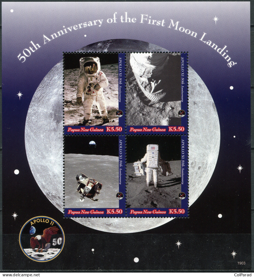 PAPUA NEW GUINEA - 2019 - MINIATURE SHEET MNH ** - First Landing On The Moon - Papua New Guinea