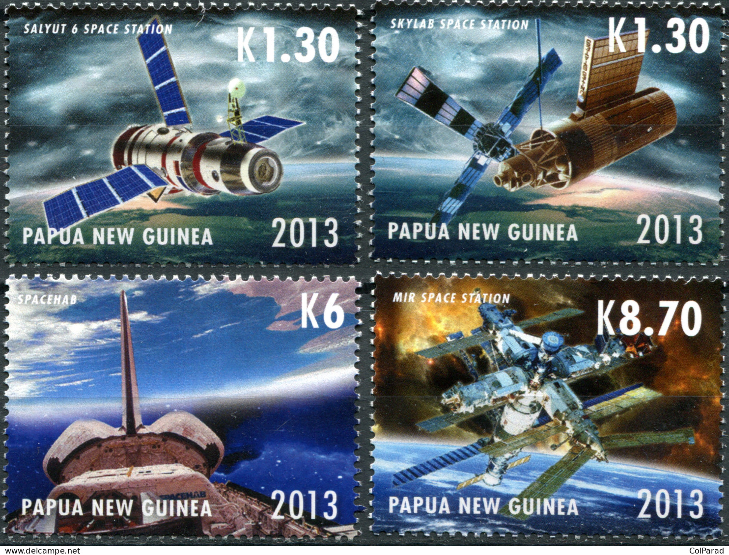 PAPUA NEW GUINEA - 2013 - SET OF 4 STAMPS MNH ** - International Space Station - Papua New Guinea