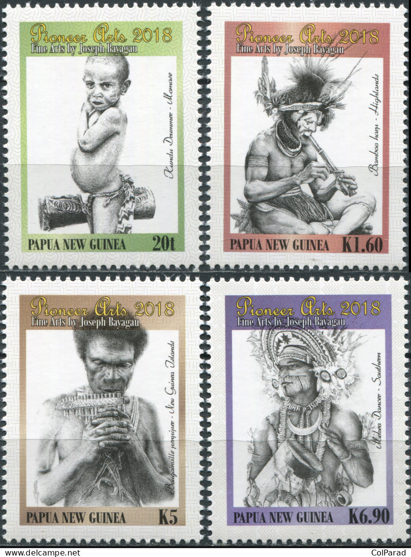 PAPUA NEW GUINEA - 2018 - SET MNH ** - Pioneer Art. Musical Instrument - Papua New Guinea