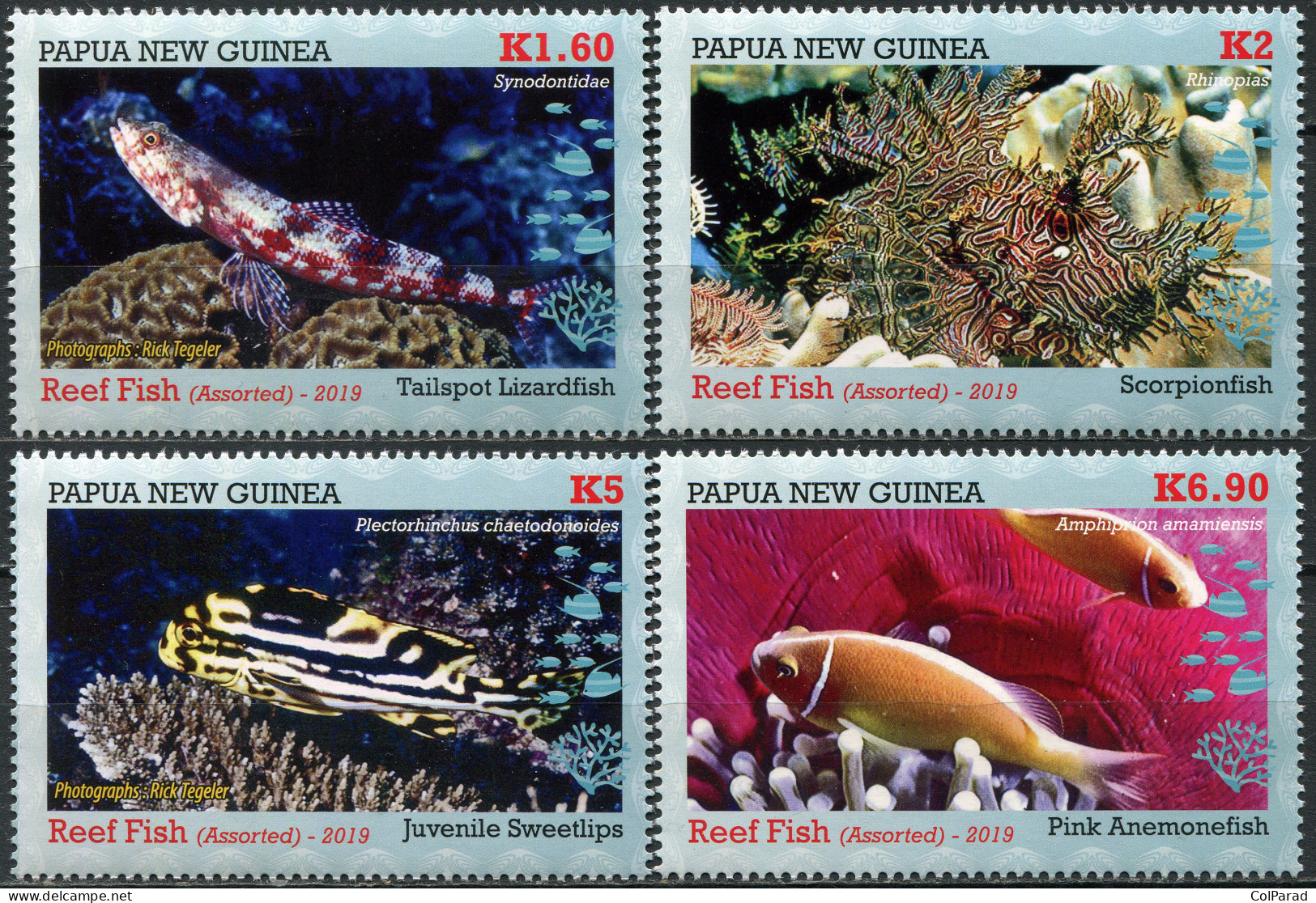 PAPUA NEW GUINEA - 2019 - SET OF 4 STAMPS MNH ** - Reef Fish (2019) - Papua New Guinea