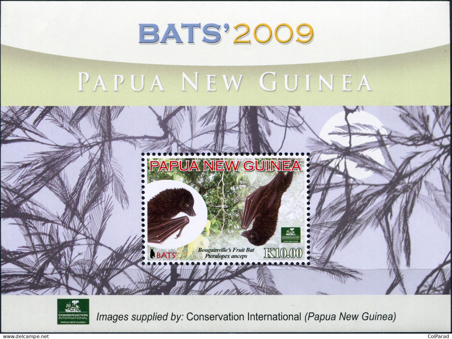 PAPUA NEW GUINEA - 2009 - SOUVENIR SHEET MNH ** - Bats Of Papua New Guinea - Papouasie-Nouvelle-Guinée