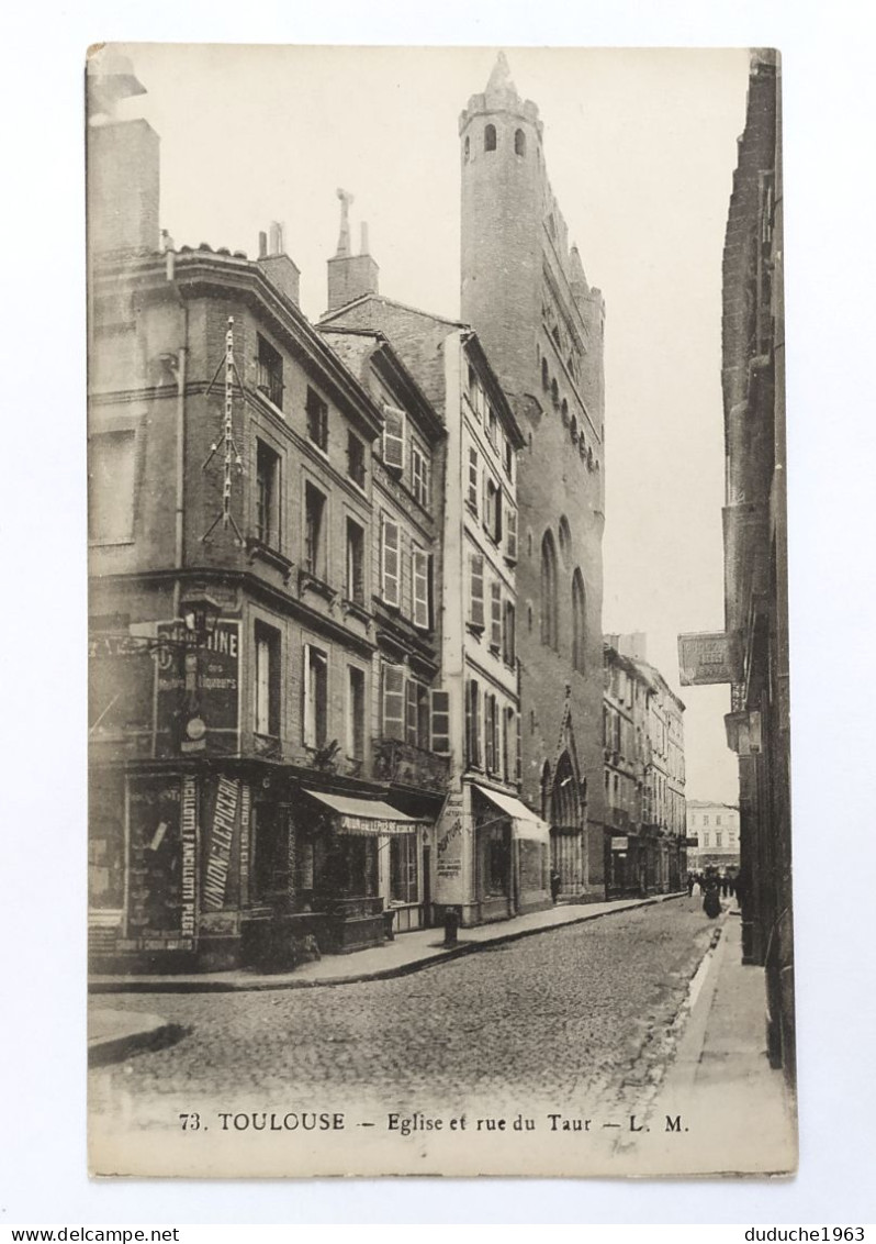 CPA - 31.Toulouse. L'église Et Rue Du Taur - Toulouse