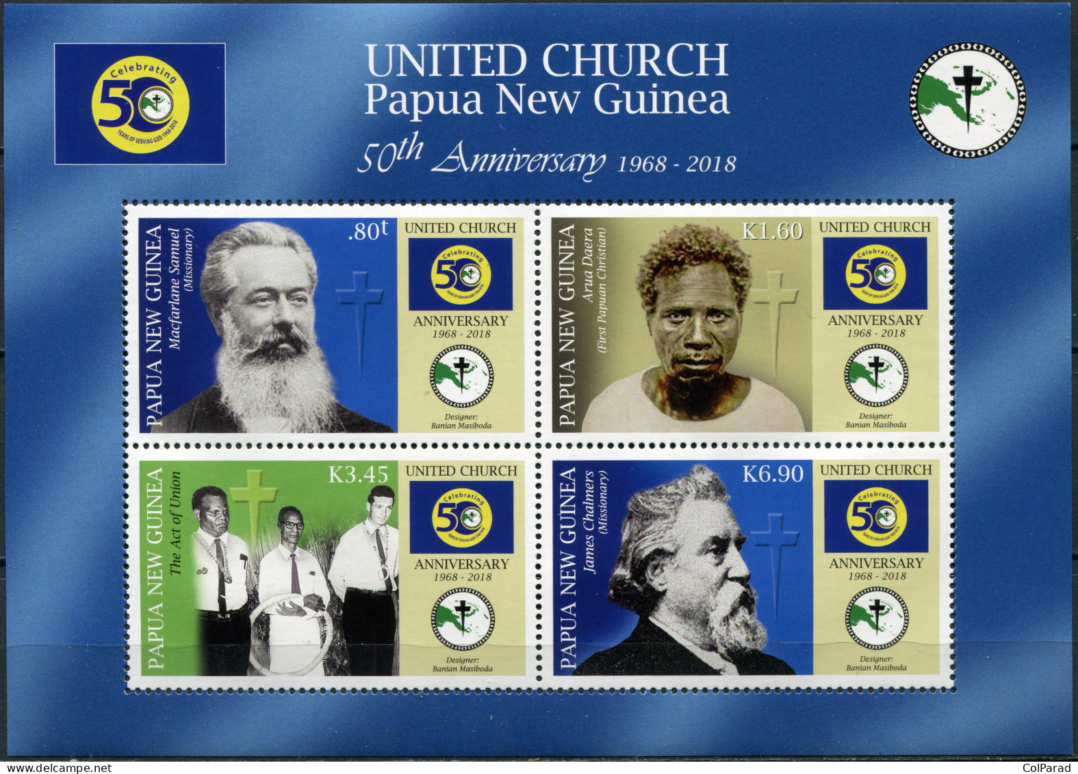 PAPUA NEW GUINEA - 2018 - M/S MNH ** - 50th Anniversary Of United Church In PNG - Papouasie-Nouvelle-Guinée