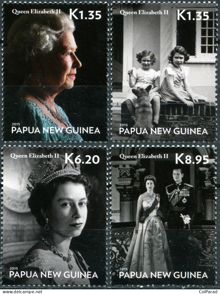 PAPUA NEW GUINEA - 2015 - SET OF 4 STAMPS MNH ** - Queen Elizabeth II - Papoea-Nieuw-Guinea