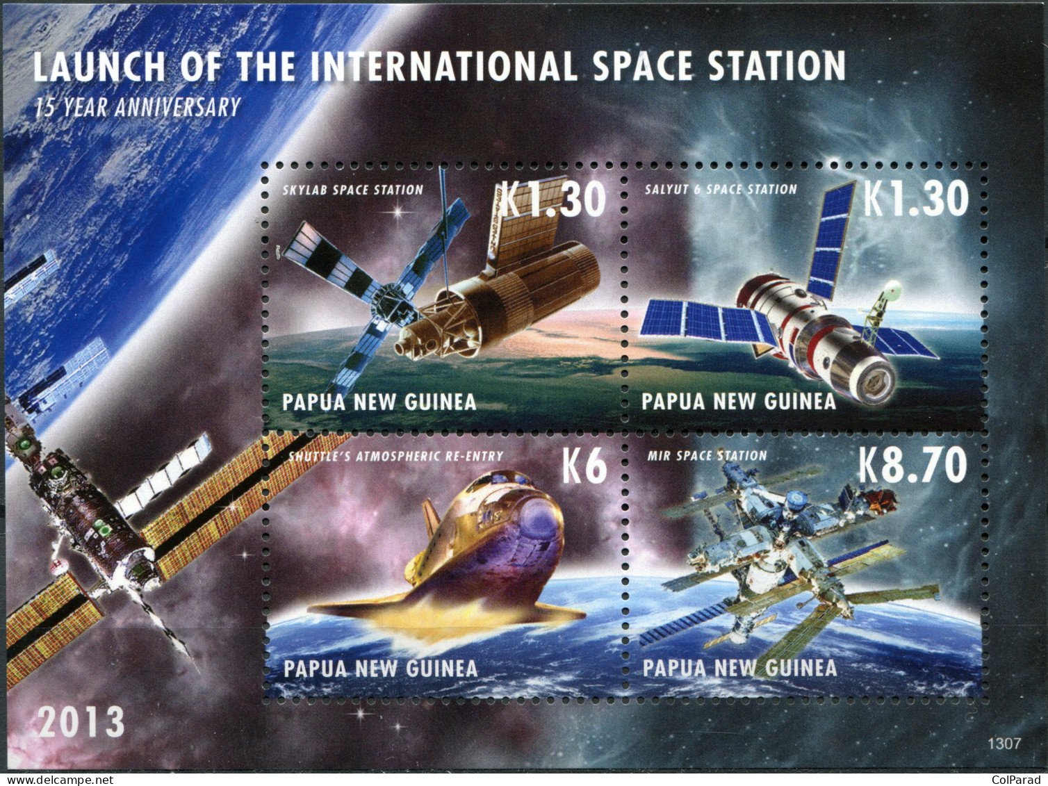 PAPUA NEW GUINEA - 2013 - MINIATURE SHEET MNH ** - International Space Station - Papouasie-Nouvelle-Guinée