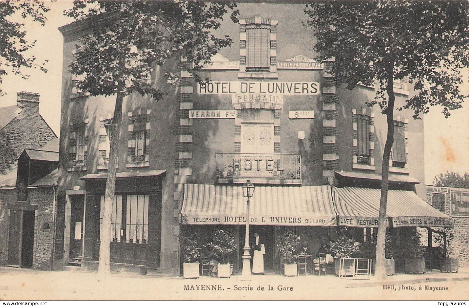 53 MAYENNE SORTIE DE LA GARE - HOTEL DE L'UNIVERS - 898 - Mayenne