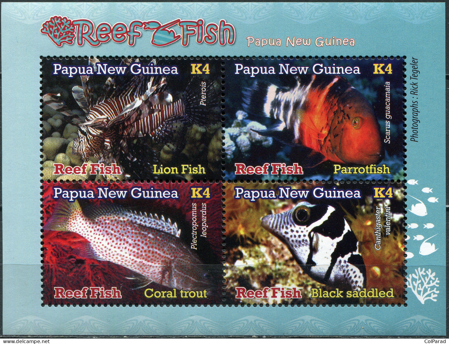 PAPUA NEW GUINEA - 2019 - SOUVENIR SHEET MNH ** - Reef Fish (2019) - Papúa Nueva Guinea