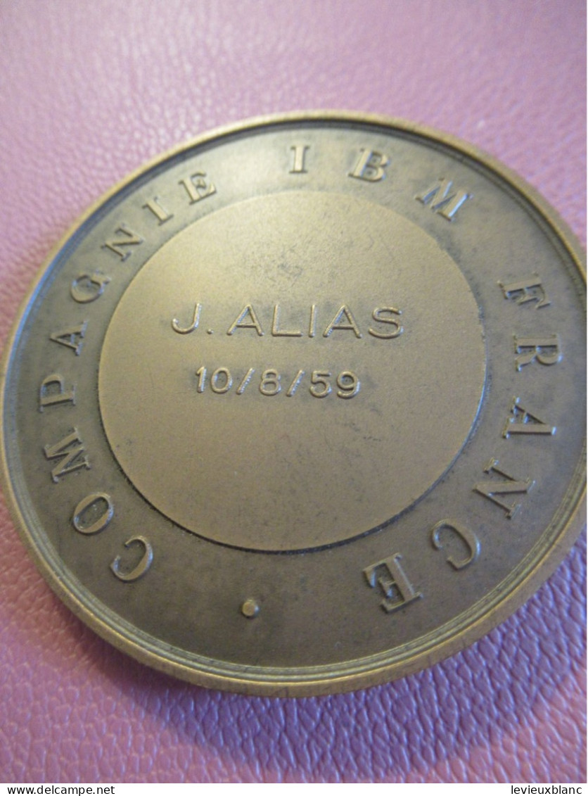 Médaille De Table Avec Ecrin/Blaise PASCAL/IBM France/ ALIAS/ Bronze/ 1969               MED500 - Other & Unclassified