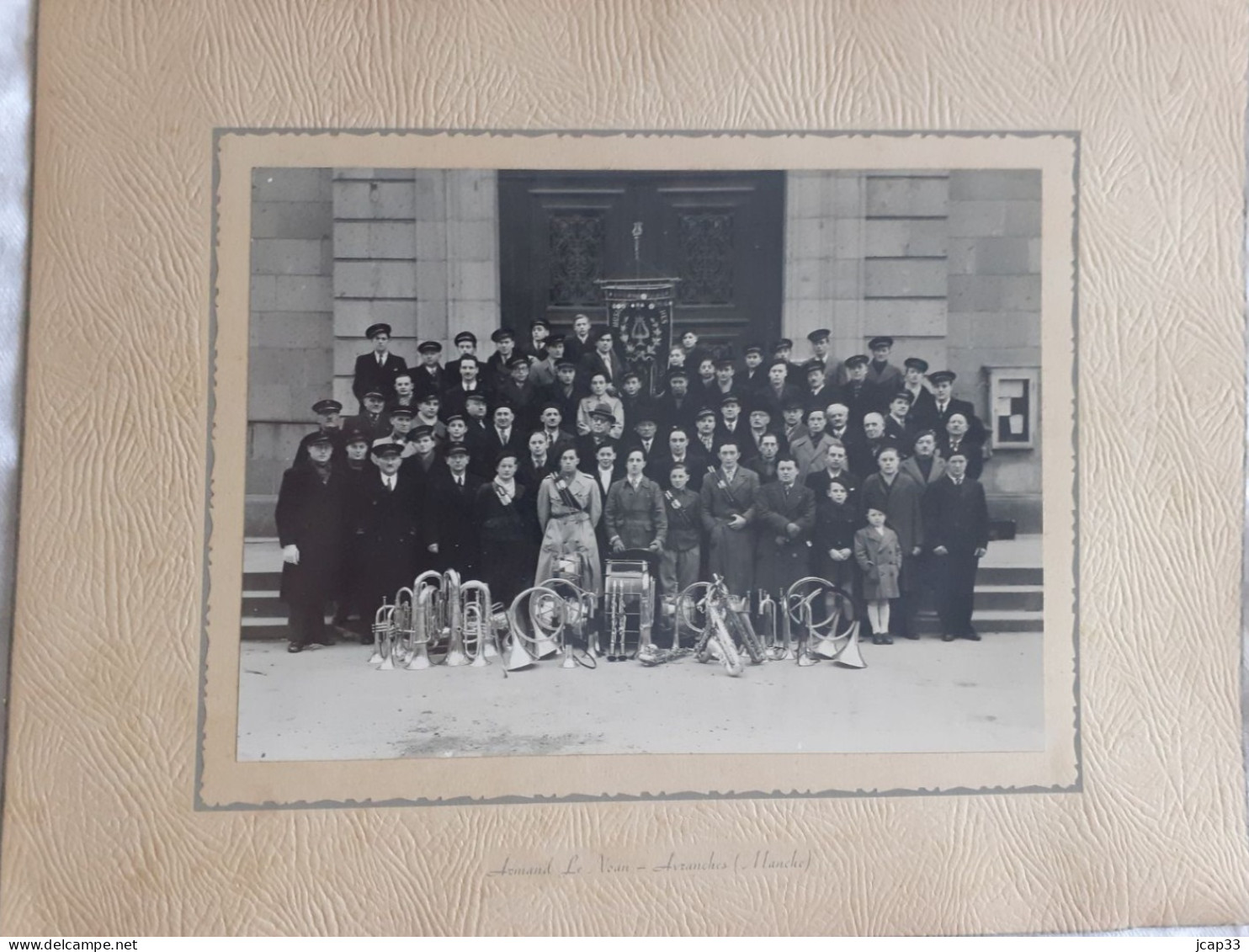 PHOTO A. LE NOAN 50 AVRANCHES  -  ORCHESTRE AVEC INSTRUMENTS  - - Personas Anónimos