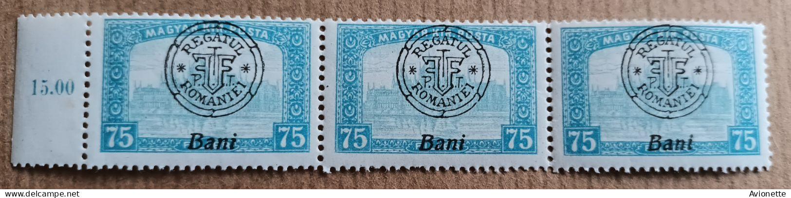 Magyar Kir Posta / Surcharge Regatul Romaniei (3 Timbres Neufs) - Nuevos