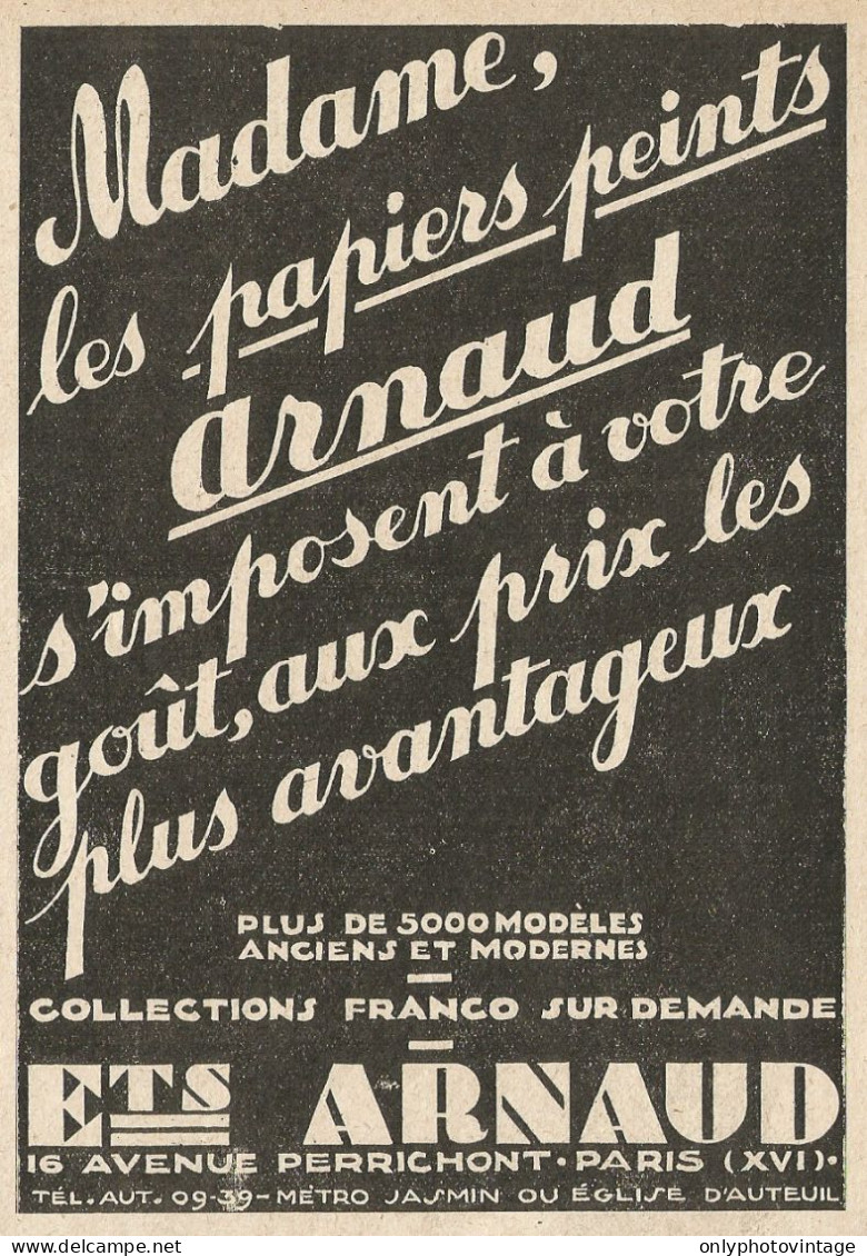 Collections Franco Etablissements ARNAUD - Pubblicità 1929 - Advertising - Advertising