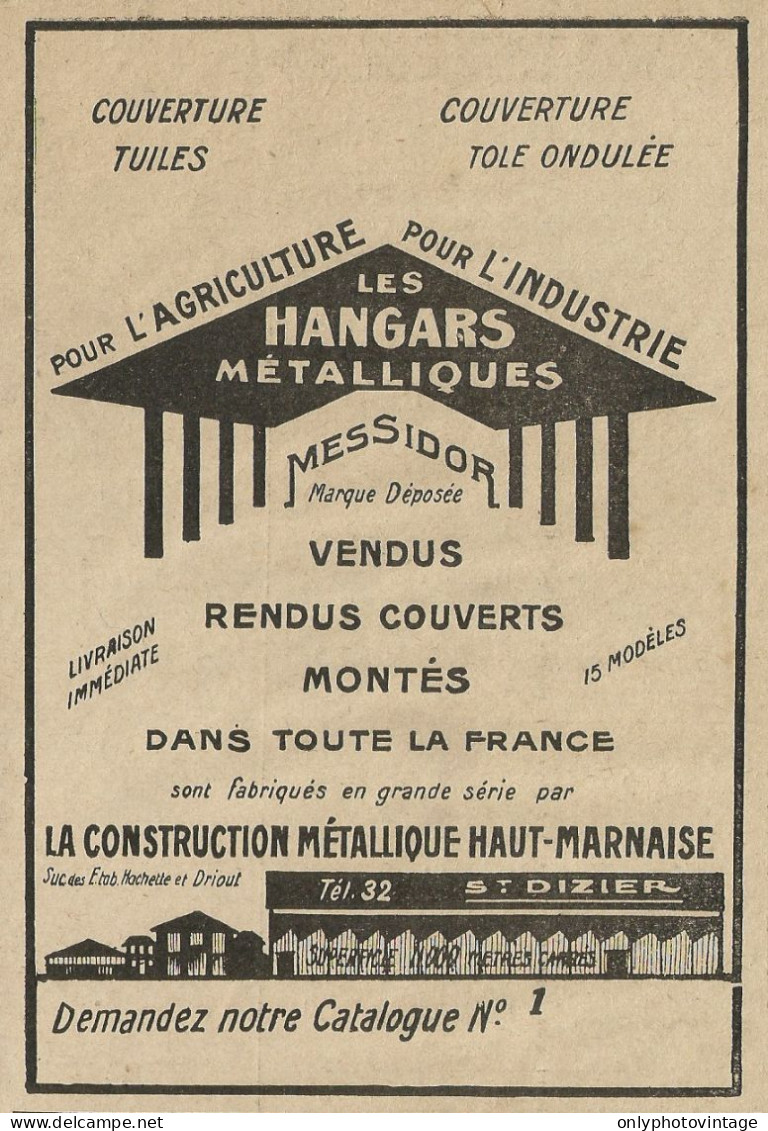 Costruzioni Metalliche HAUT MARNAISE - Pubblicità 1928 - Advertising - Advertising