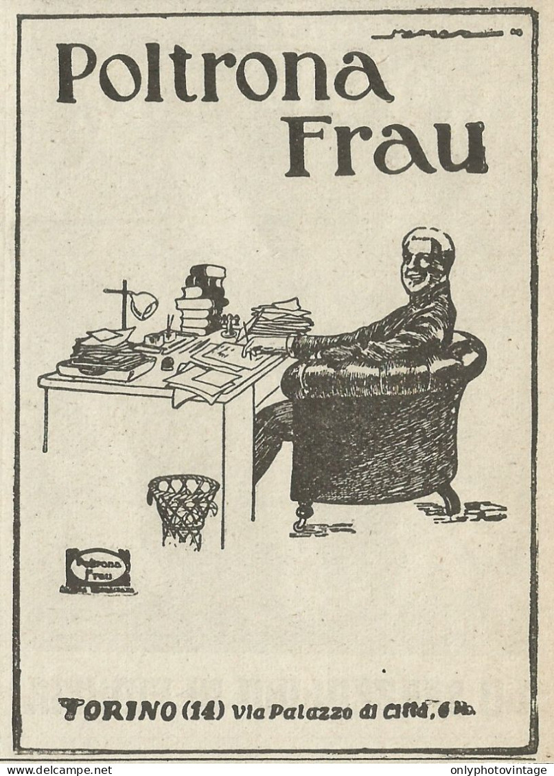 Poltrona FRAU - Pubblicità 1927 - Advertising - Reclame