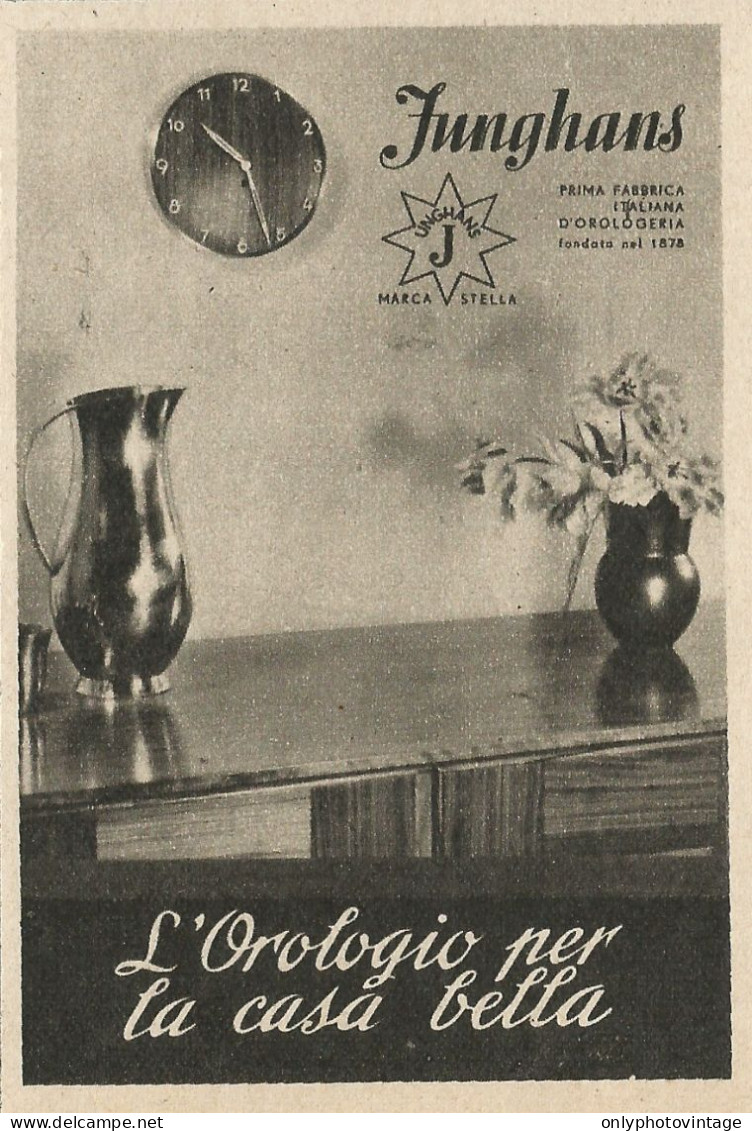 Iunghans Fabbrica Italiana Orologeria - Pubblicità 1943 - Advertising - Reclame