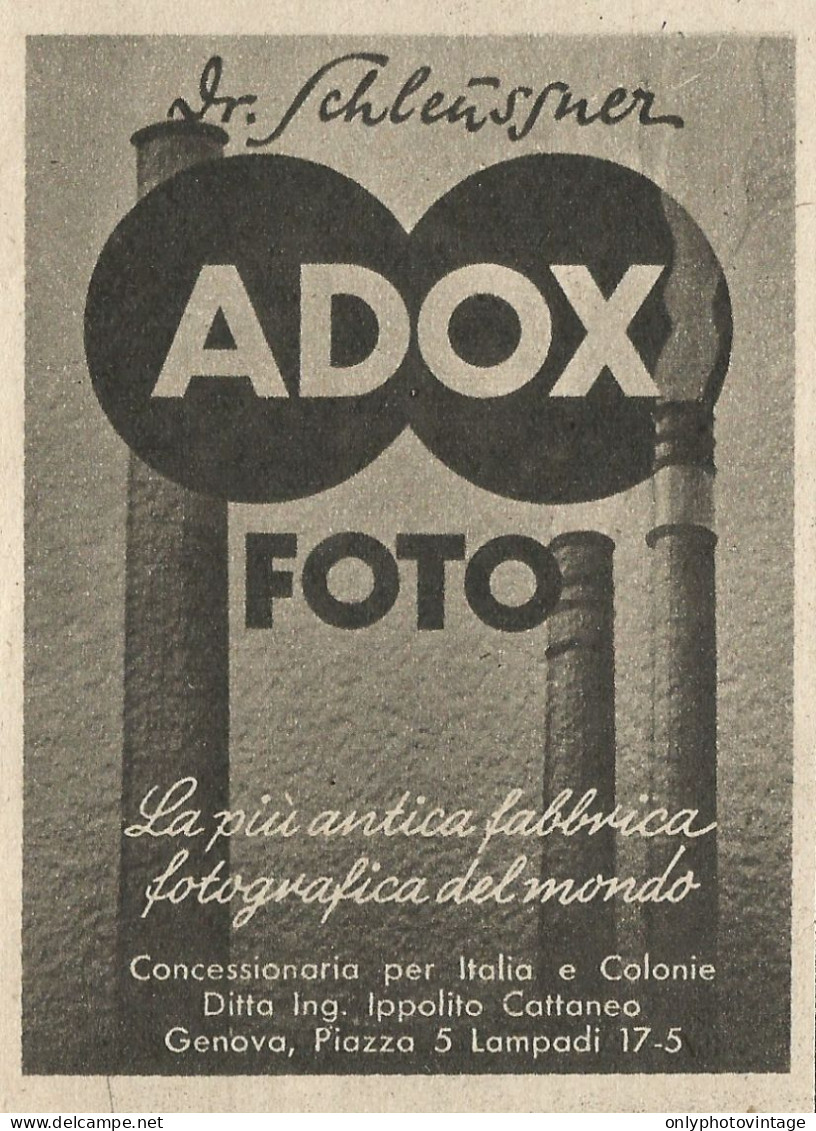 ADOX Foto - Pubblicità 1943 - Advertising - Reclame