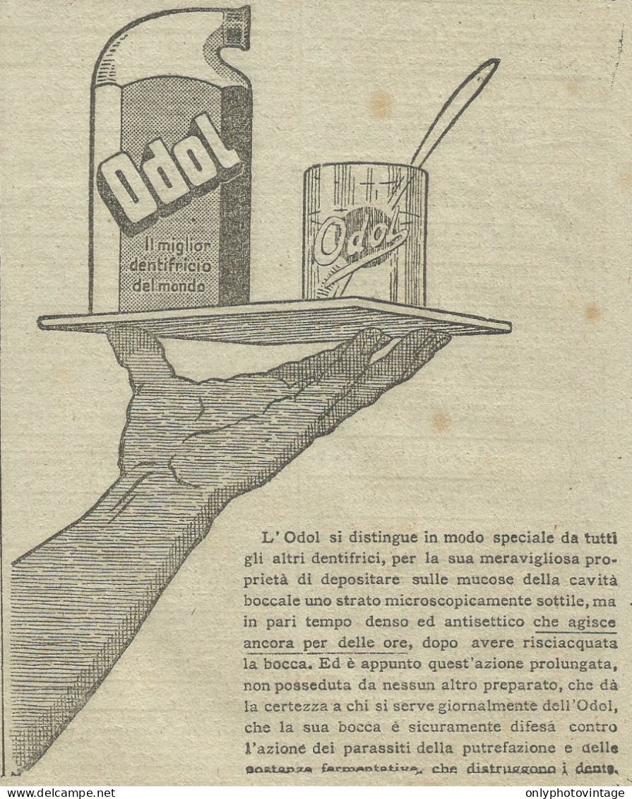 ODOL Il Miglior Dentifricio Del Mondo - Pubblicità 1910 - Advertising - Werbung