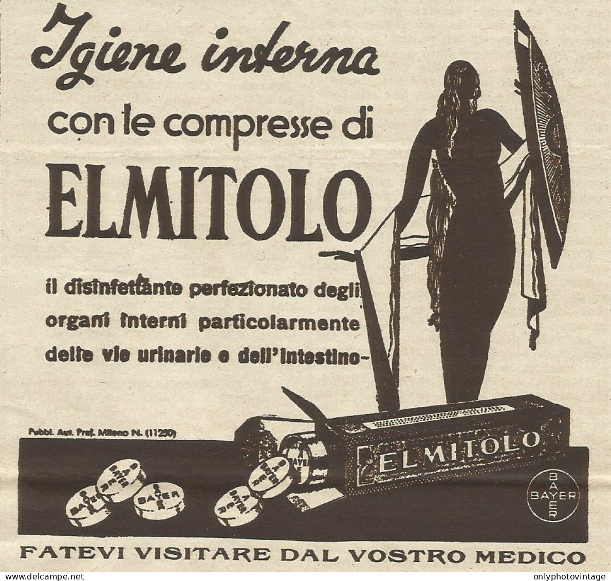 Bayer - ELMITOLO - Pubblicità 1936 - Advertising - Werbung