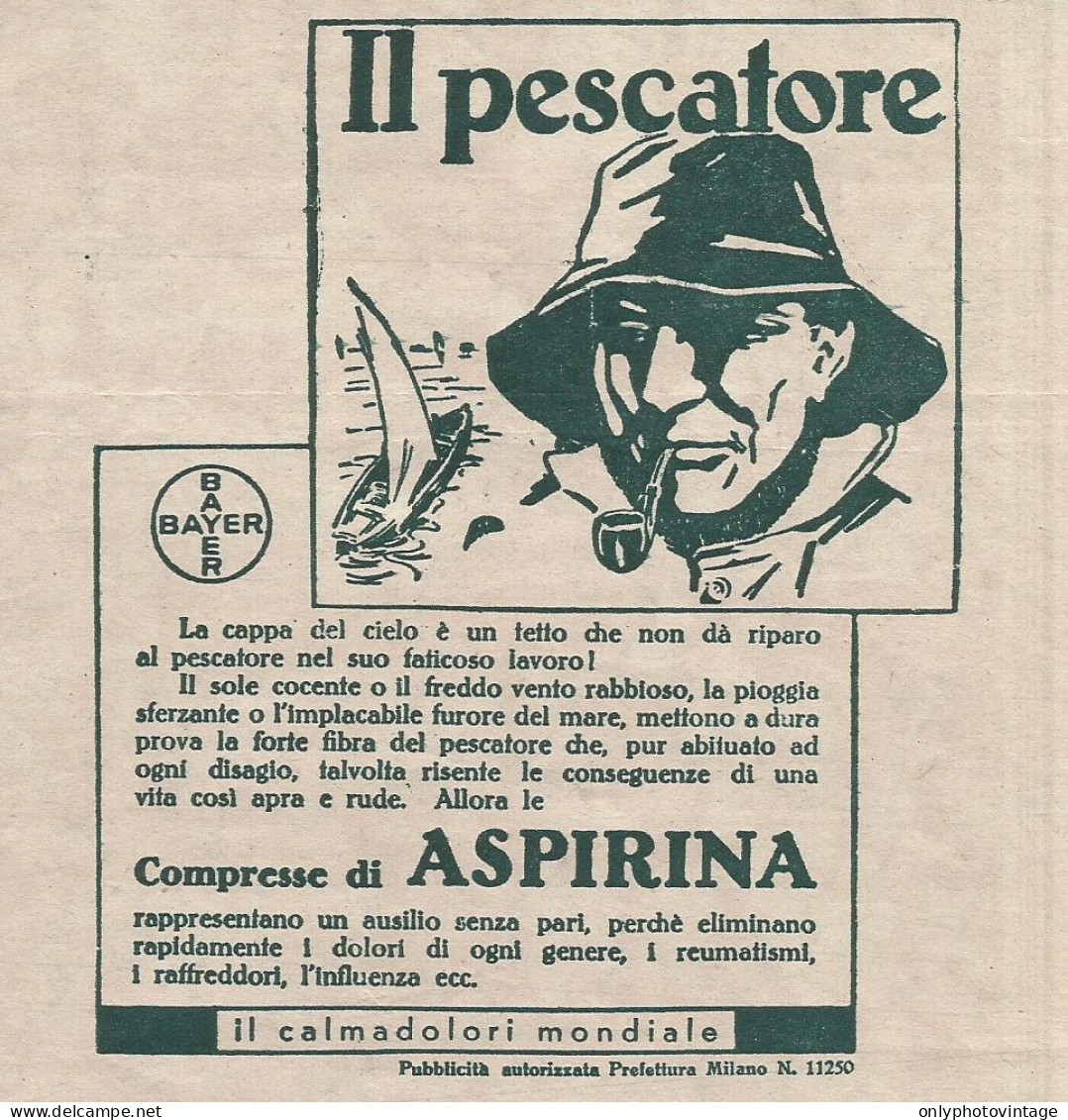 Compresse Di ASPIRINA Il Calmadolori Mondiale - Pubblicità 1931 - Advert. - Werbung