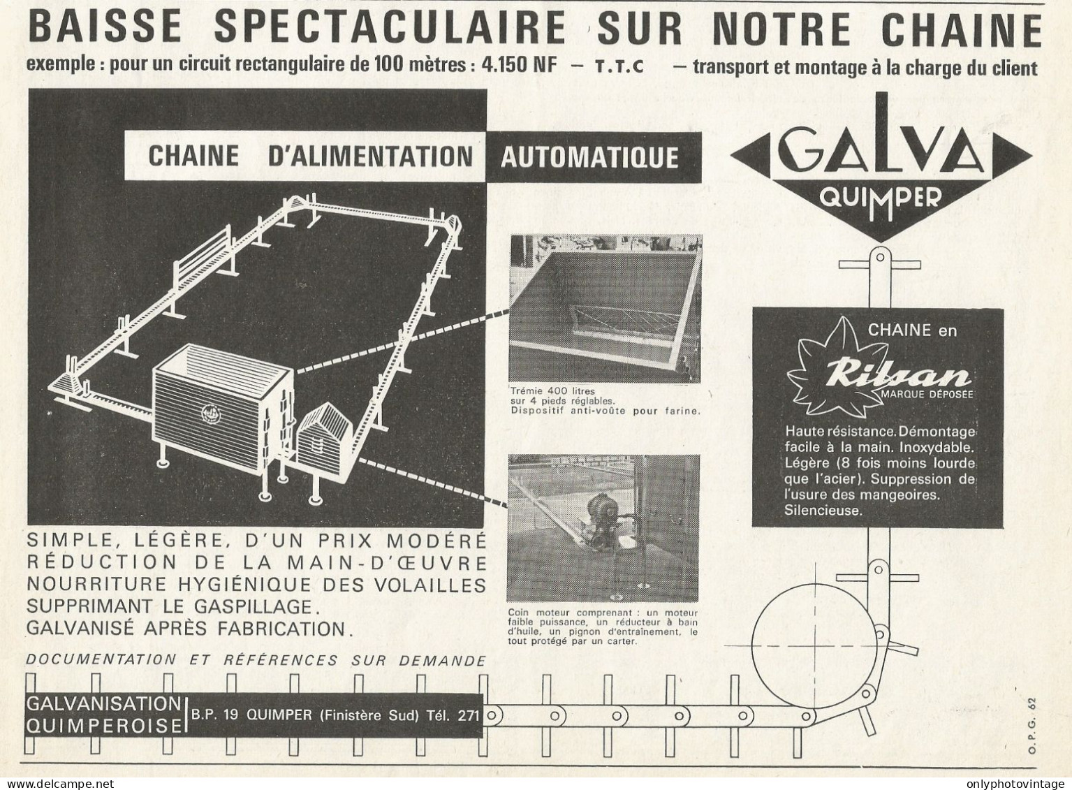 Galvanisation Quimperoise - Pubblicità 1963 - Advertising - Pubblicitari