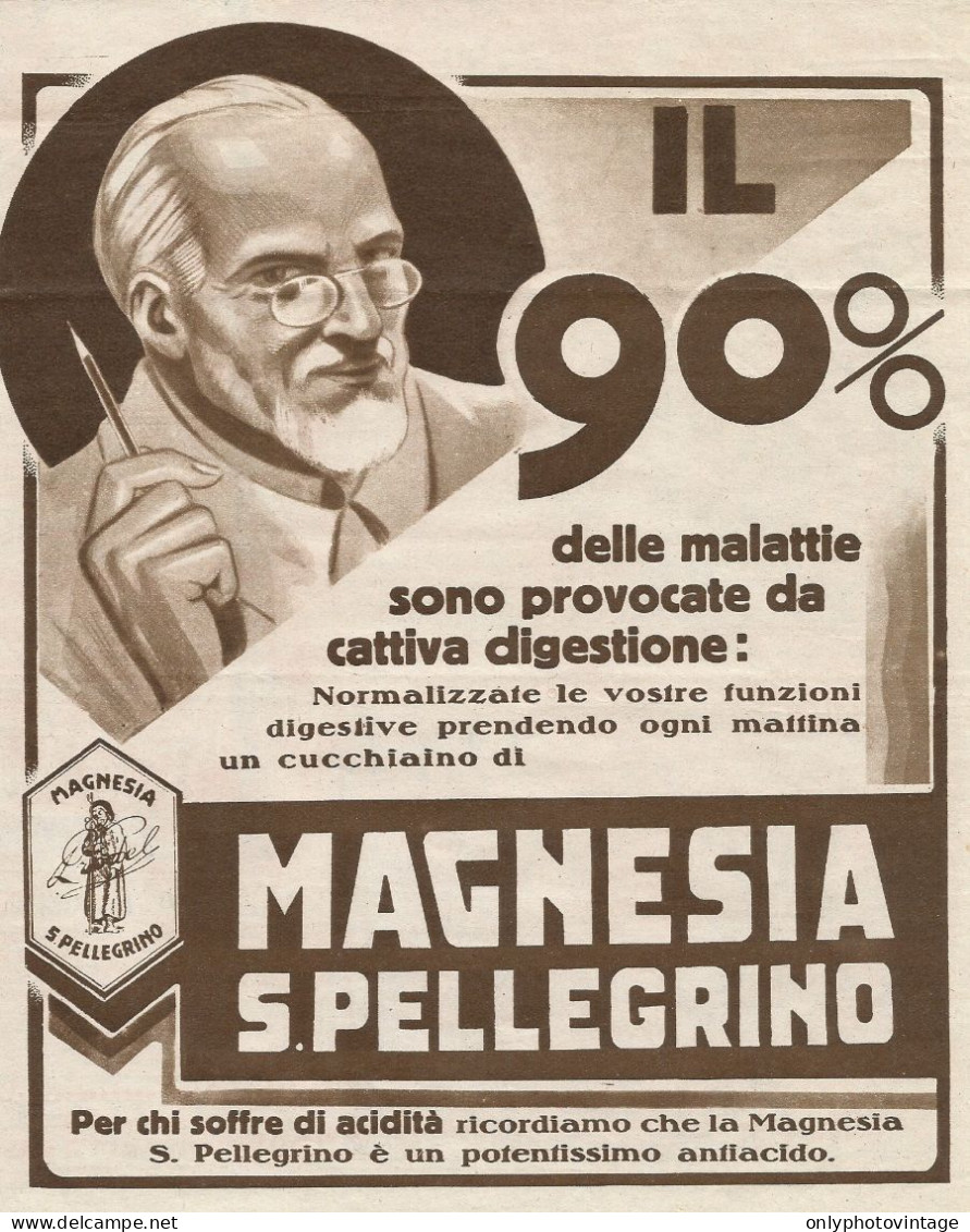 Magnesia San Pellegrino - Pubblicità 1931 - Advertising - Reclame