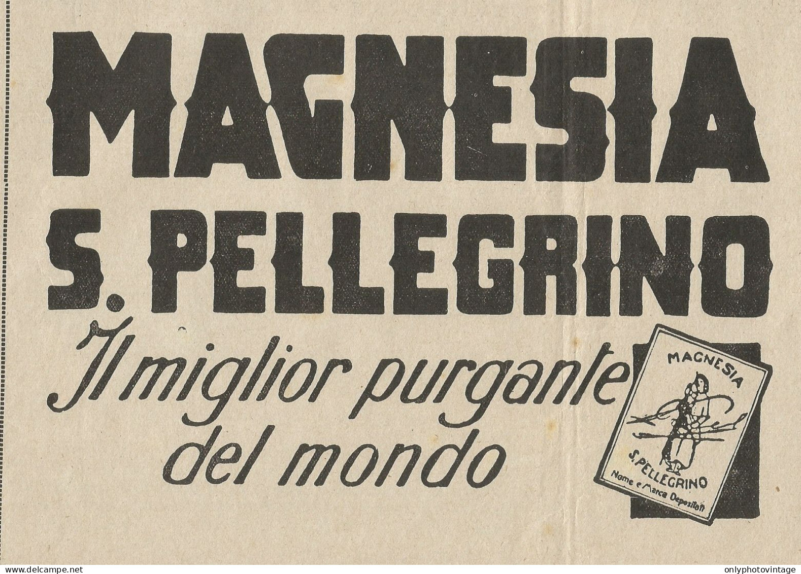 Magnesia San Pellegrino - Pubblicità 1928 - Advertising - Pubblicitari