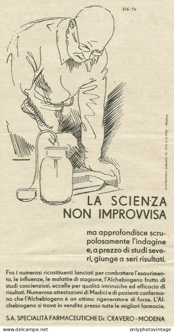 Specialità Farmaceutiche Dott. CRAVERO - Pubblicità 1935 - Advertising - Pubblicitari