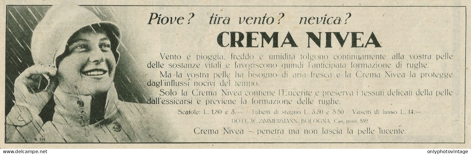 Crema NIVEA - Pubblicità 1929 - Advertising - Reclame