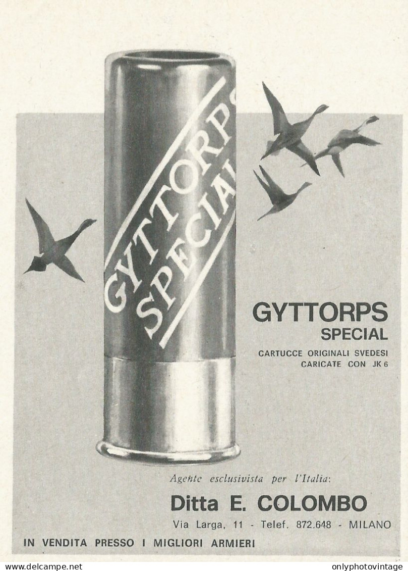 GYTTORPS Special - Cartucce Svedesi - Ditta Colombo - Pubblicità 1972 - Publicités