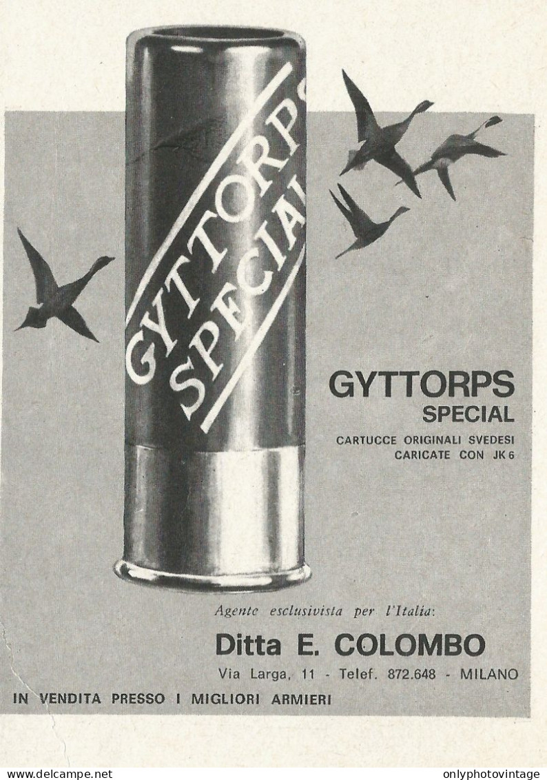 GYTTORPS Special - Cartucce Originali Svedesi - Pubblicità 1972 - Publicités