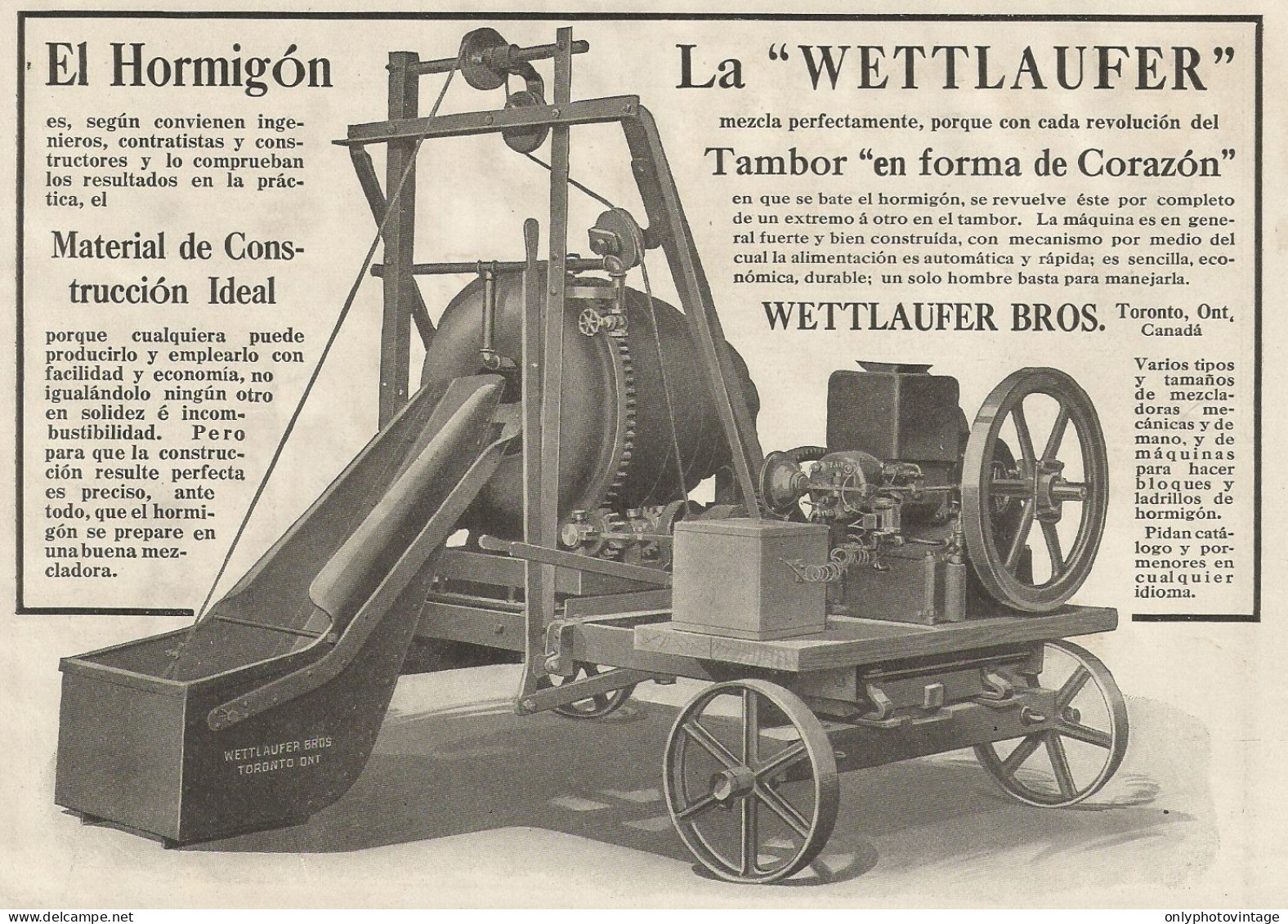 Material De Construcciòn - WETTLAUFER BROS - Pubblicità 1913 - Advertising - Publicités
