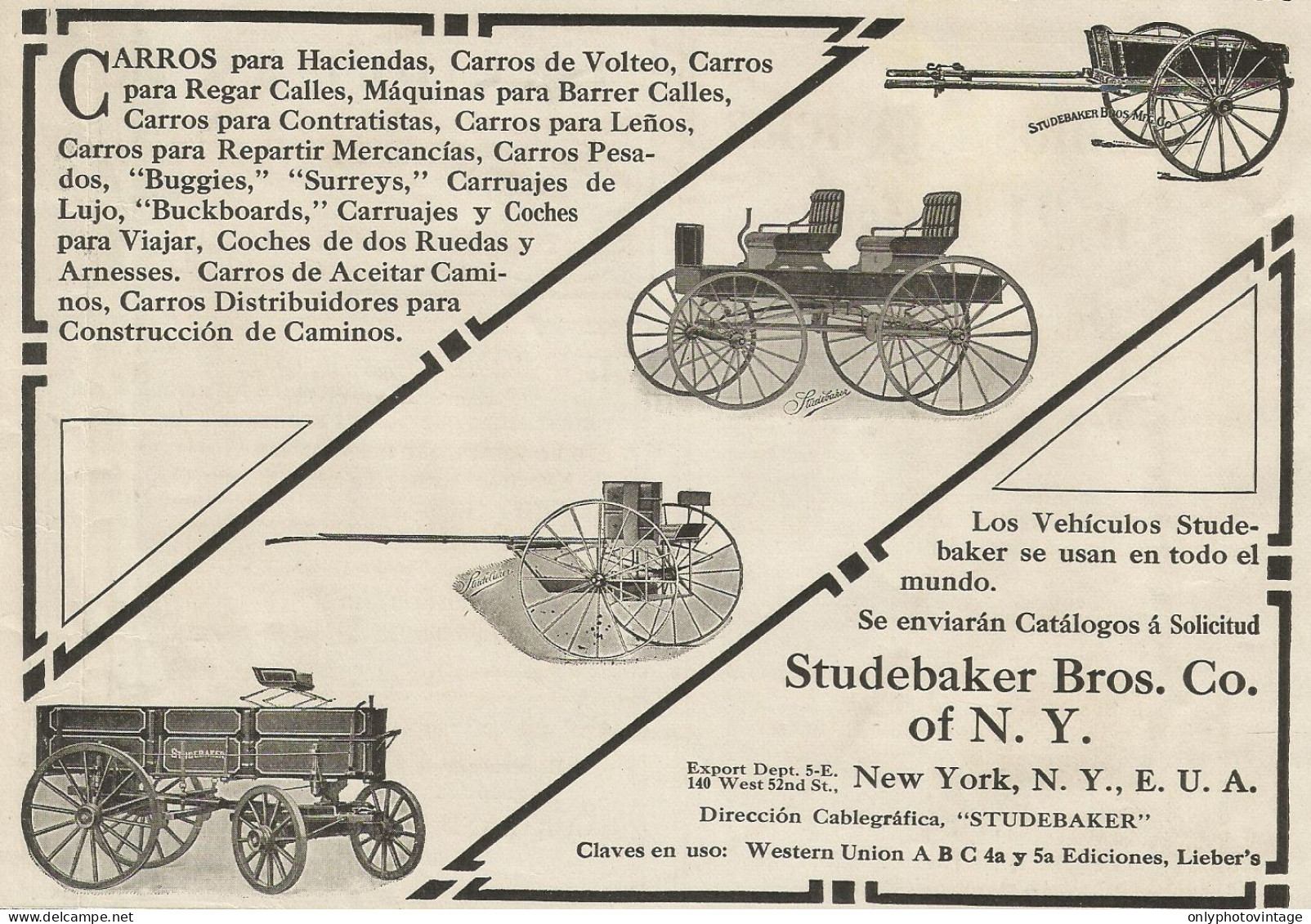 Carros Para Haciendas - STUDEBAKER Bros - Pubblicità 1913 - Advertising - Publicités