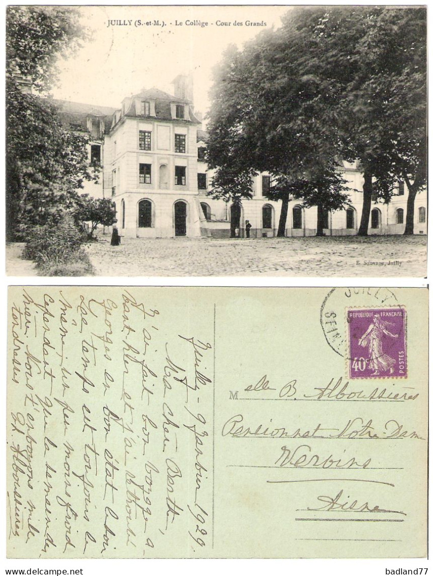 77 - JUILLY (S.-et-M.) - Le Collège - Cour Des Grands     (animée) - Autres & Non Classés