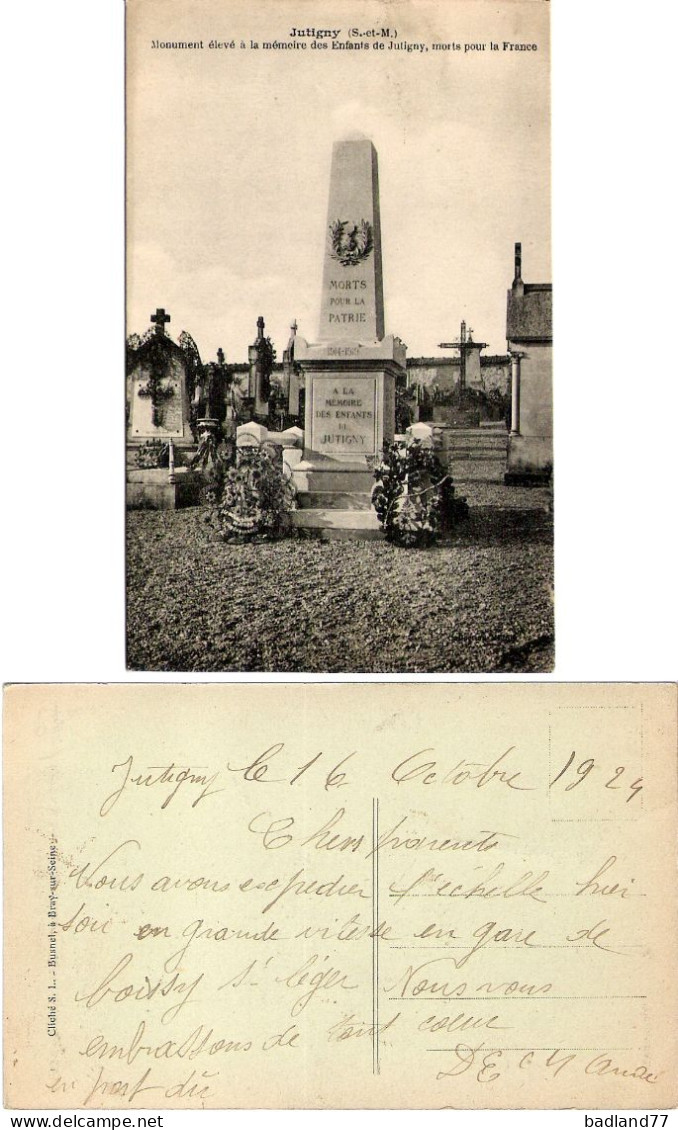 77 - JUTIGNY (S.-et-M.) - Monument élevé à La Mémoire Des Enfants De Jutigny ...  - Other & Unclassified