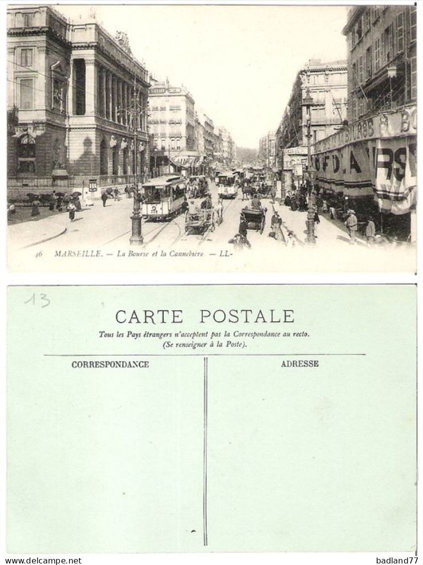 13 - MARSEILLE - La Bourse Et La Canebière - Non Classés