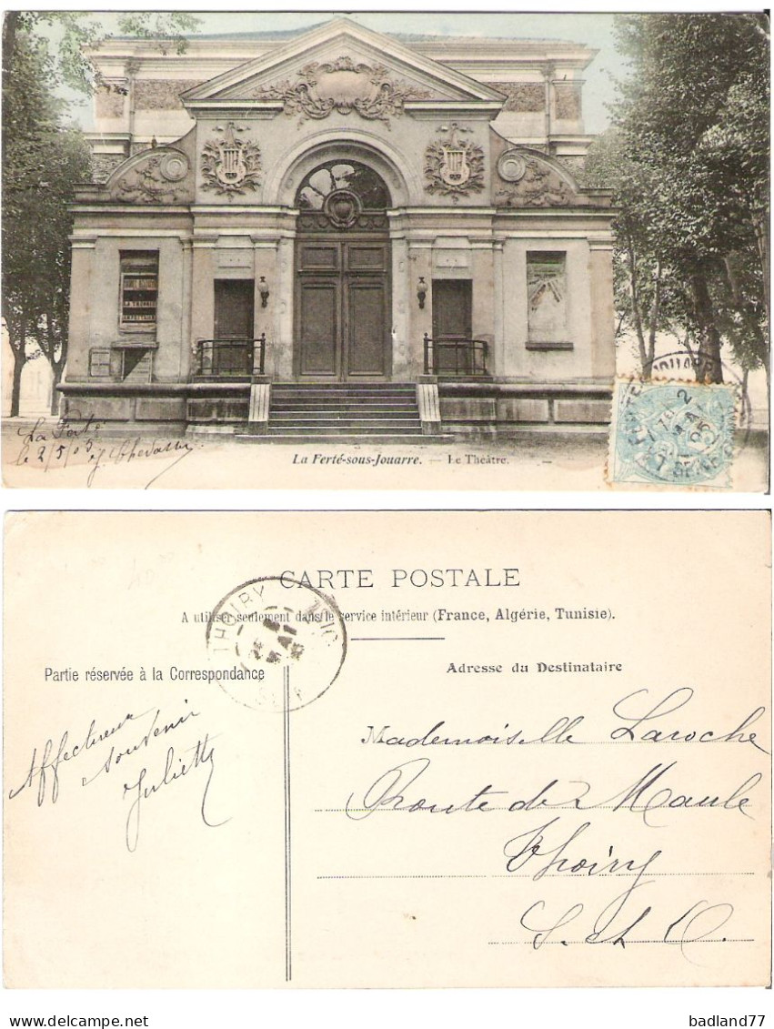 77 - LA FERTE-sous-JOUARRE - Le Théâtre    (belle Carte-colorisée) - La Ferte Sous Jouarre